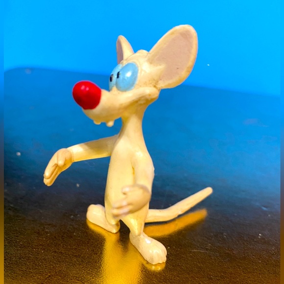 PINKY AND THE BRAIN ANIMANIACS VTG 1994 BEND-EMS PINKY FIGURE 2.5” RARE - Picture 9 of 9